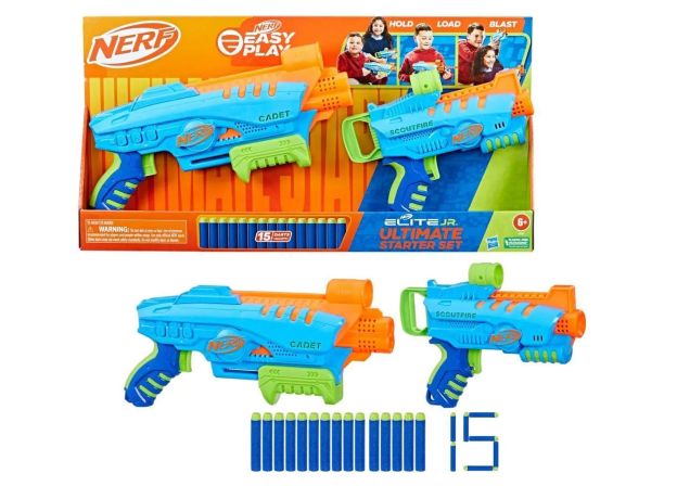 پک دوتایی تفنگ های نرف Nerf مدل Elite Junior Ultimate Starter Set, image