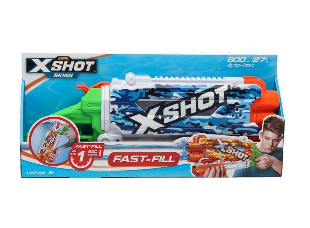 تفنگ آبپاش ایکس شات X-Shot سری Skins مدل Water Camo, تنوع: 11855-Water Camo, image