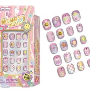 پک 20 تایی ناخن مصنوعی Groovy Nails مدل گل