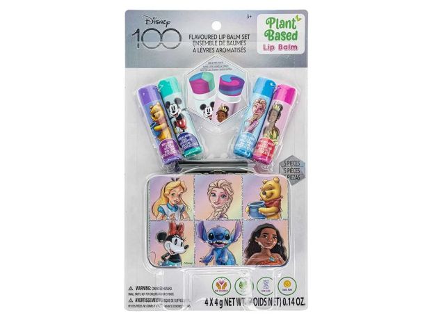 پک 4 تایی لیپ بالم های رنگارنگ دیزنی Disney همراه با کیف, image