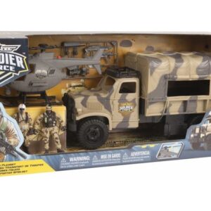 ست بازی کامیون و هلیکوپتر سربازهای Soldier Force مدل Trooper Truck