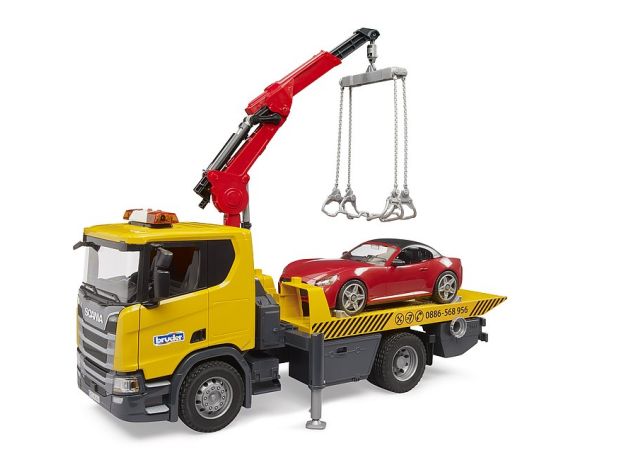 کامیون یدک کش اسکانیا Super 560R و ماشین roadster برودر Bruder, image