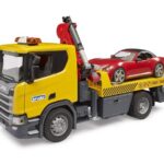 کامیون یدک کش اسکانیا Super 560R و ماشین roadster برودر Bruder, image 2