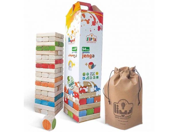 بازی گروهی جنگا چوبی 54 تکه ای سپتا, image