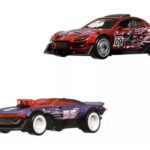 پک 2 تایی ماشین‌ های Hot Wheels سری Pull-Back Speeders مدل Mod Speederو 2004 Mazda, تنوع: HPR91-Mazda, image 3