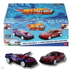 پک 2 تایی ماشین‌ های Hot Wheels سری Pull-Back Speeders مدل Mod Speederو 2004 Mazda, تنوع: HPR91-Mazda, image