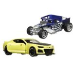پک 2 تایی ماشین‌ های Hot Wheels سری Pull-Back Speeders مدل 2022 Camaro ZL1و Bone Shaker, تنوع: HPR91-Bone Shaker, image 2