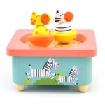 جعبه موزیکال چوبی پیکاردو مدل گورخر و زرافه, image