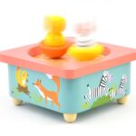 جعبه موزیکال چوبی پیکاردو مدل گورخر و زرافه, image 3