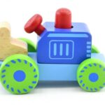 تراکتور جغجغه‌ای چوبی پیکاردو (آبی), تنوع: BZ-04-C-PD-Blue, image 3