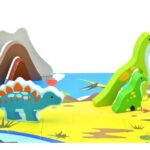 ست بازی دایناسور چوبی پیکاردو با کیف فلزی, image 4