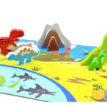 ست بازی دایناسور چوبی پیکاردو با کیف فلزی, image 7