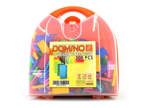 بازی دومینو 300 تایی فکرانه با جعبه نارنجی, image