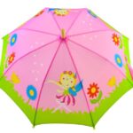 چتر کودک کوچک پیکاردو مدل پری صورتی با کلاه زرد, image 2
