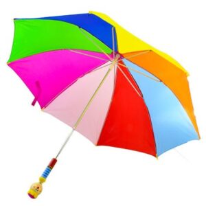 چتر کودک بزرگ پیکاردو مدل رنگین کمانی پسرانه با کلاه زرد, image