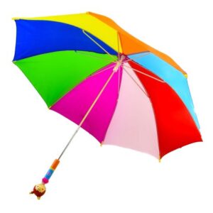 چتر کودک بزرگ پیکاردو مدل رنگین کمانی دخترانه با موهای خرگوشی, image