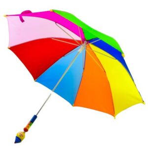 چتر کودک بزرگ پیکاردو مدل رنگین کمانی پسرانه با کلاه آبی, image