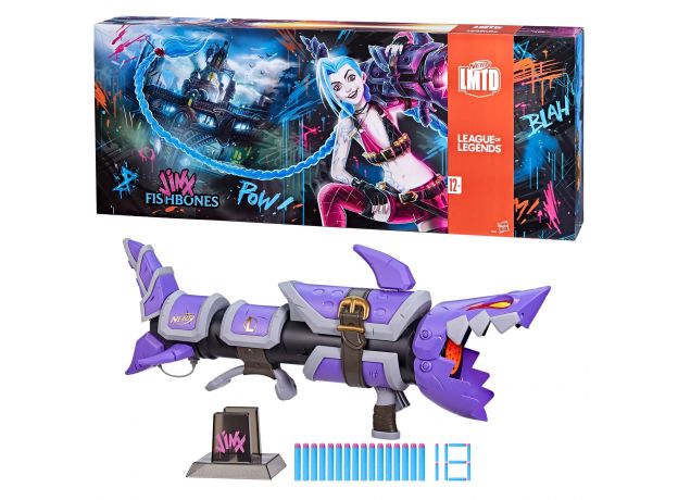 تفنگ نرف Nerf مدل LMTD League of Legends Jinx Fishbones, image