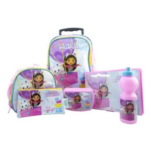 ست 45 در 1 کوله پشتی چرخدار 40 سانتی Gabby’s Dollhouse