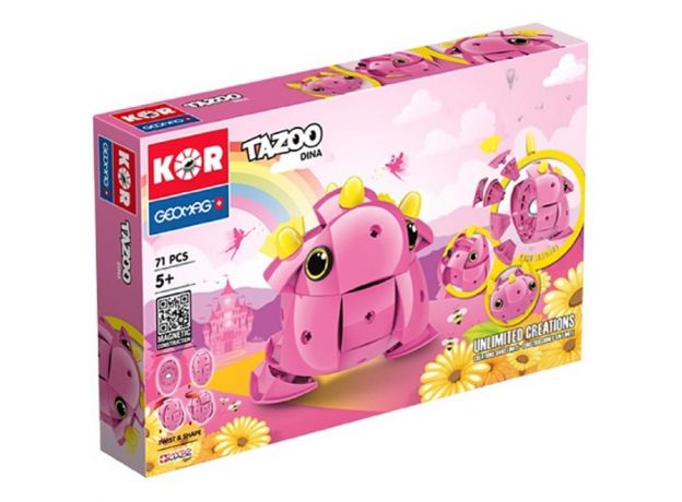 بازی مغناطیسی 71 قطعه‌ای جیومگ مدل KOR Tazoo Dina, image