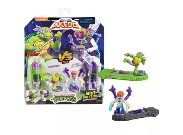 آکدو جنگجو پک 2 تایی مبارزه فیگورهای دوناتلو و باکستر استوکمن Akedo, تنوع: 15242-Donatello Vs Baxter, image