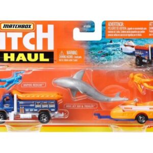 پک تریلر و کامیون Match Box سری Hitch and Haul مدل Ocean Rescue