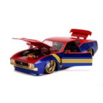 ماشین فورد مدل Mustang Mach 1 و فیگور فلزی کاپیتان مارول با مقیاس 1:24, image 7