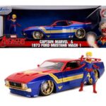 ماشین فورد مدل Mustang Mach 1 و فیگور فلزی کاپیتان مارول با مقیاس 1:24, image