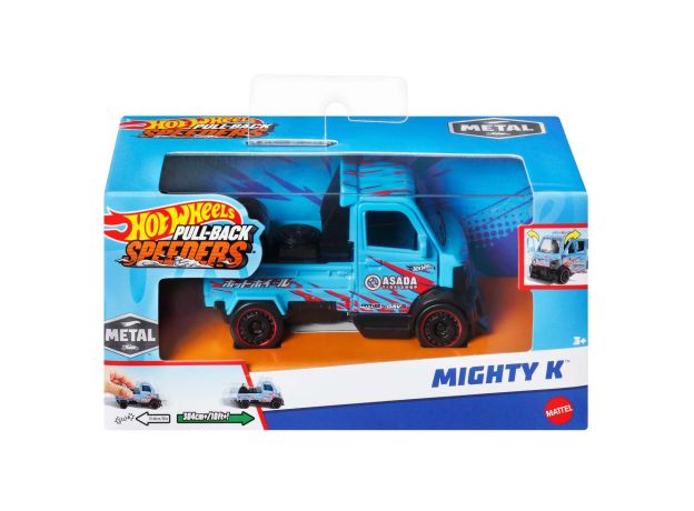 ماشین عقب کش Hot Wheels سری Pull-Back Speeders مدل Mighty K, image