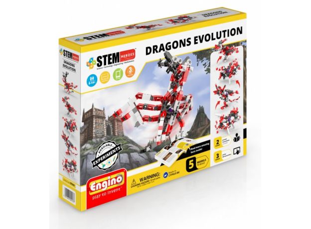 بلاک ساختنی Engino استیم هیرو 5 در 1 مدل تکامل دایناسورها, image