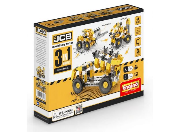 بلاک ساختنی Engino جی سی بی 3 در 1 مدل ماشین های سنگین, image