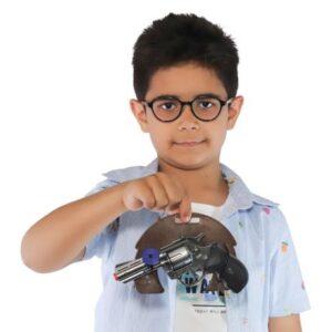 هفت‌ تیر نقره‌ای فلزی Gonher