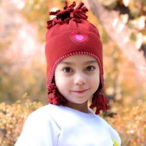 کلاه فوتر عنابی با طرح قلب, image
