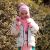 دستکش، کلاه و شال گردن بافت صورتی طرحدار Intersport, image 6