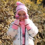 دستکش، کلاه و شال گردن بافت صورتی طرحدار Intersport, image 7