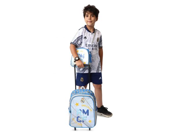 ست 6 در 1 کوله پشتی چرخدار 40 سانتی Real Madrid, image
