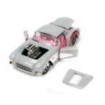 ماشین فلزی 1957 Chevrolet Corvette و فیگور فلزی باگزبانی با مقیاس 1:24, image 3