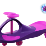 سهچرخه لوپ کار با چرخهای چراغ دار مدل بنفش صورتی, image