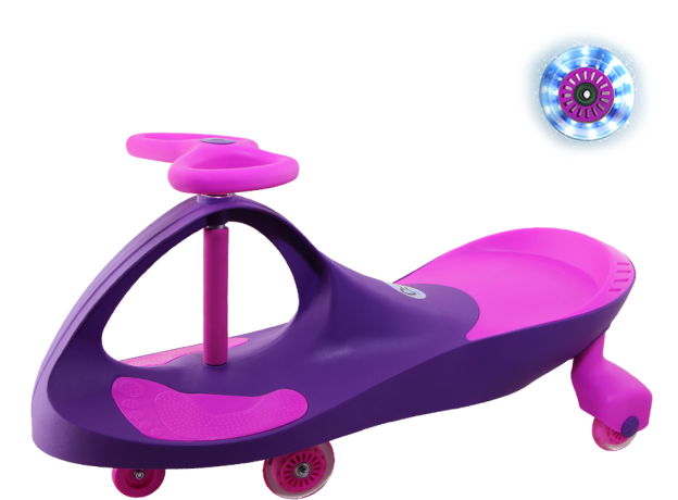 سه‌چرخه لوپ کار با چرخ‌های چراغ‌ دار مدل بنفش صورتی, image