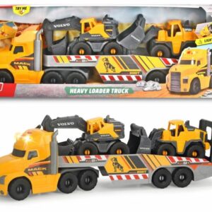ست کامیون ماک به همراه لودر و بیل مکانیکی ولوو Dickie Toys