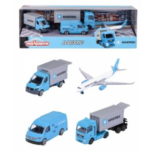 پک 4 تايی وسایل حمل و نقل فلزی Majorette مدل Logistic