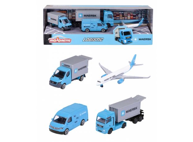 پک 4 تايی وسایل حمل و نقل فلزی Majorette مدل Logistic, image