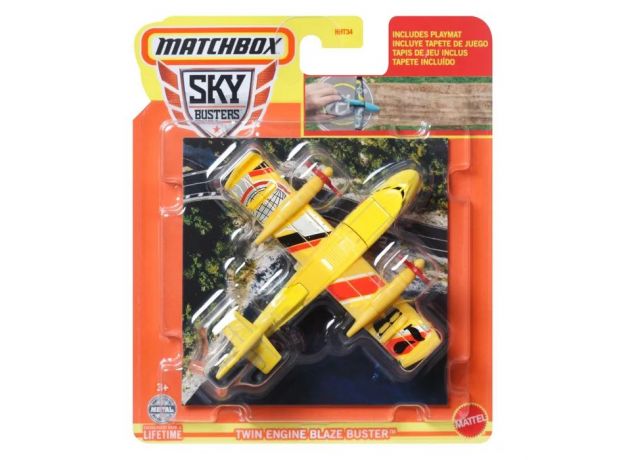 هواپیما فلزی Match Box مدل Twin Engine Blaze Buster, تنوع: HHT34-Twin Engine Blaze Buster, image
