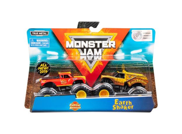 ماشین‌های دوقلو Monster Jam مدل Radical Rescue & Earth Shaker با مقیاس 1:64, image