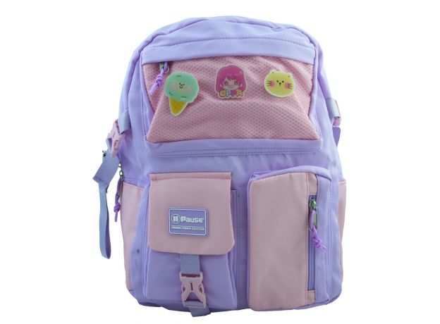 کوله پشتی 43 سانتی Pause مدل بنفش و صورتی, image