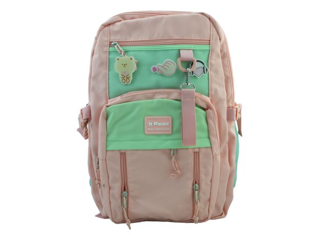 کوله پشتی 46 سانتی Pause مدل صورتی و سبز, image
