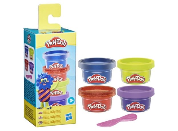 پک 4 تایی مینی خمیربازی Play Doh مدل هیولا, تنوع: F7172-Monster, image