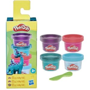 پک 4 تایی مینی خمیربازی Play Doh مدل دایناسور
