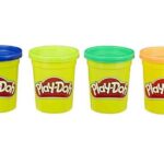 پک 4 تایی خمیربازی Play Doh (سرمه ای - سبز کم رنگ - سبز پر رنگ - نارنجی), تنوع: B5517EU4-4 Colors Prehistory, image 3