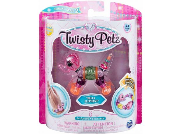 پک تکی دستبند درخشان Twisty Petz مدل Bella Elephant, image